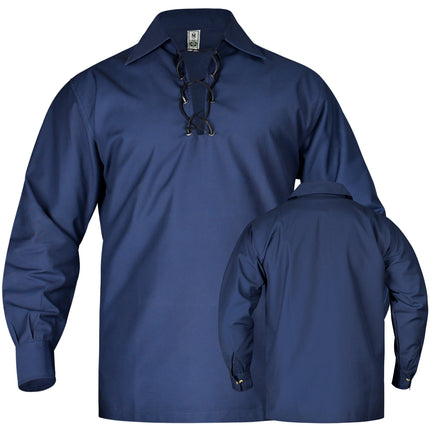 Highland Blue Kilt Shirt - Traditional Scottish Style