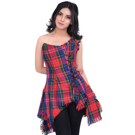Bella Tartan Corset (Macpherson Red)