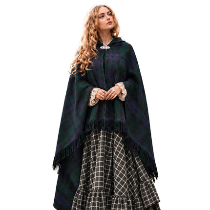 Women Tartan Cloak - Black Watch