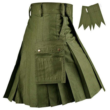 Phantom Modern Utility Kilt | Olive Green