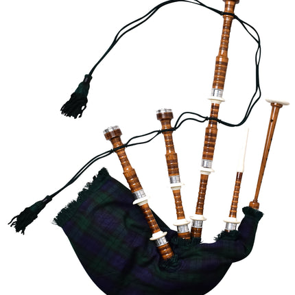 Full Size Rosewood Bagpipe with Box | Black Watch