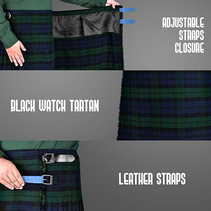 Acrylic Kilt | 16oz Black Watch Tartan Kilt | Big & Tall