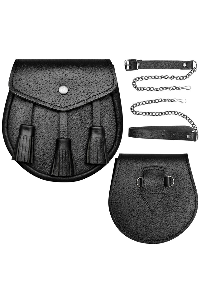 Leather Sporran I Black Grained