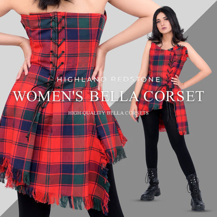 Bella Tartan Corset (Robertson Red)