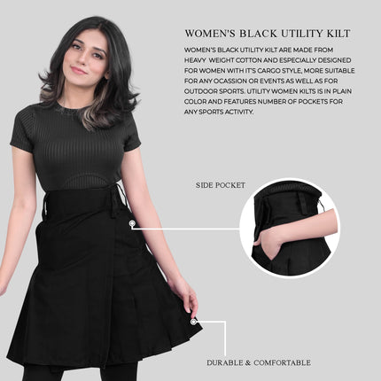 Raven Women Kilt - Black