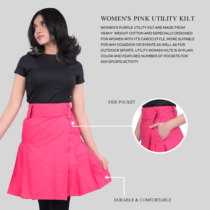 Raven Women Kilt - Pink