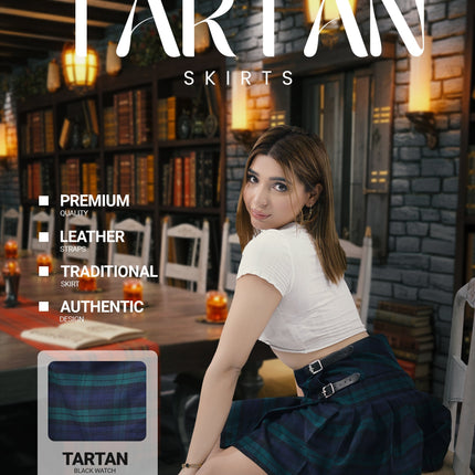 Women's Tartan Billie Skirt | Black Watch