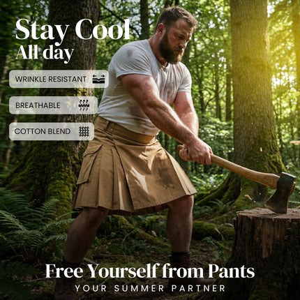 Phantom Modern Utility Kilt | Khaki
