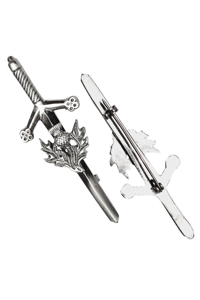 Scottish Kilt Pin for men | Thistle Chrome